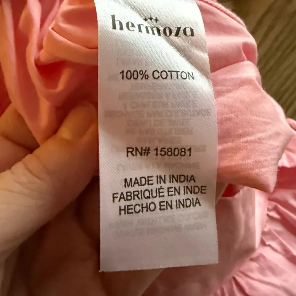 HERMOZA Nichol Skirt Sea Pink Medium Cotton in Poplin NWT
